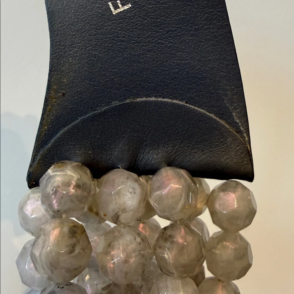 Fairchild Baldwin Gray Multi-Strand Faceted Bead Collar Necklace - Picture 3 of 8